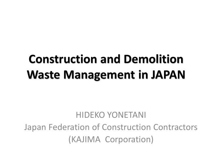 construction and demolition waste management in japan