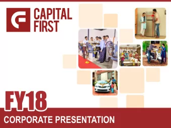 FY18  CORPORATE PRESENTATION  Disclaimer  This presentation has been prepared by and is the sole