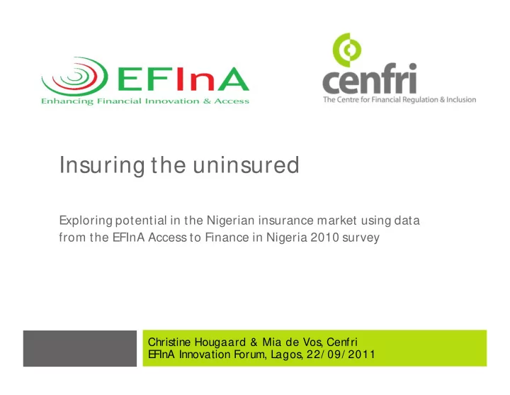 insuring the uninsured