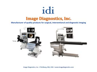 Image Diagnostics, Inc.  Manufacturer of quality products for surgical, interventional and