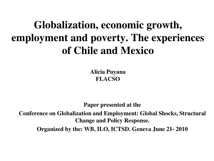 globalization economic growth employment and poverty the