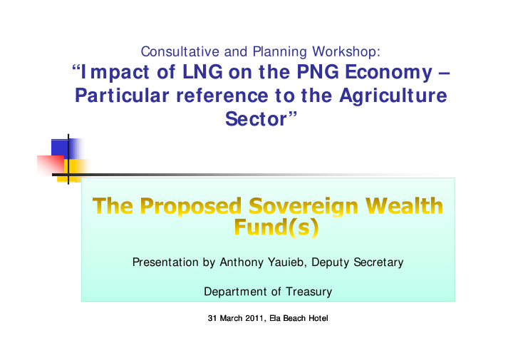 i mpact of lng on the png economy particular reference to