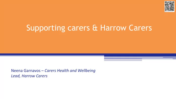 supporting carers harrow carers