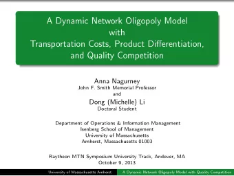 A Dynamic Network Oligopoly Model  with  Transportation Costs, Product Differentiation,  and