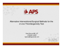 alternative interventional surgical methods for the in