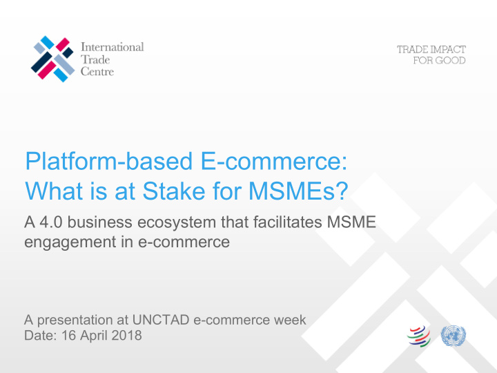 platform based e commerce what is at stake for msmes