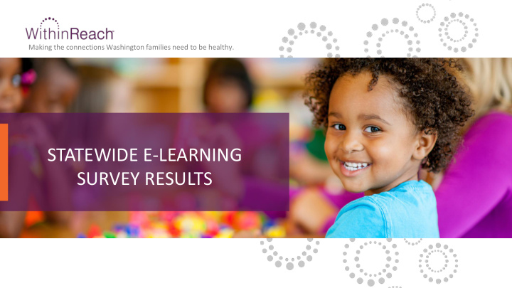 statewide e learning survey results survey background