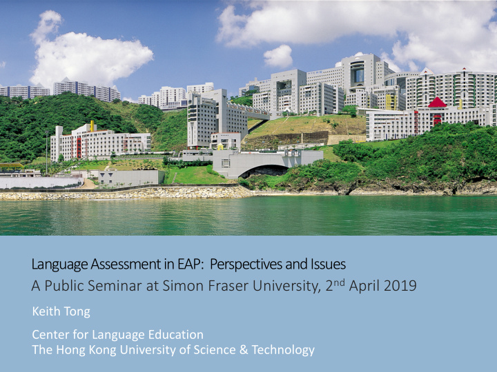 language assessment in eap perspectives and issues a