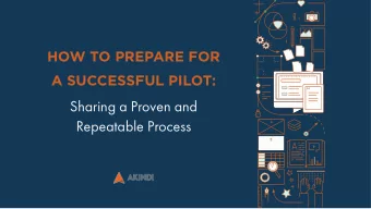 Sharing a Proven and  Repeatable Process  SHAWNA BELLEAU  SALES DIRECTOR AT AKINDI