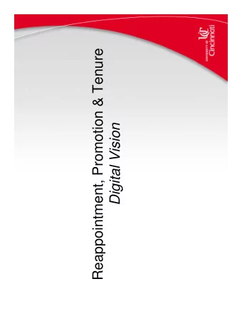Reappointment, Promotion &amp; Tenure  Digital Vision  Background   Introduction
