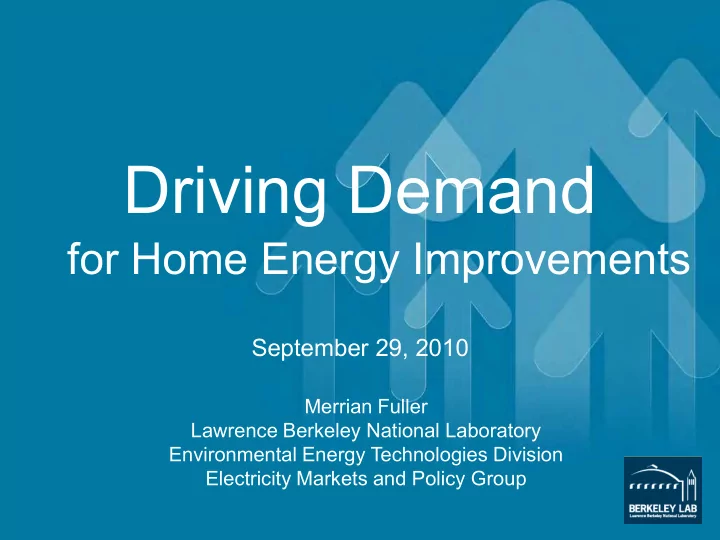 driving demand
