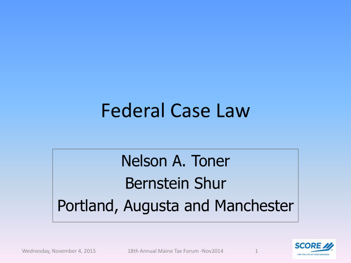 federal case law