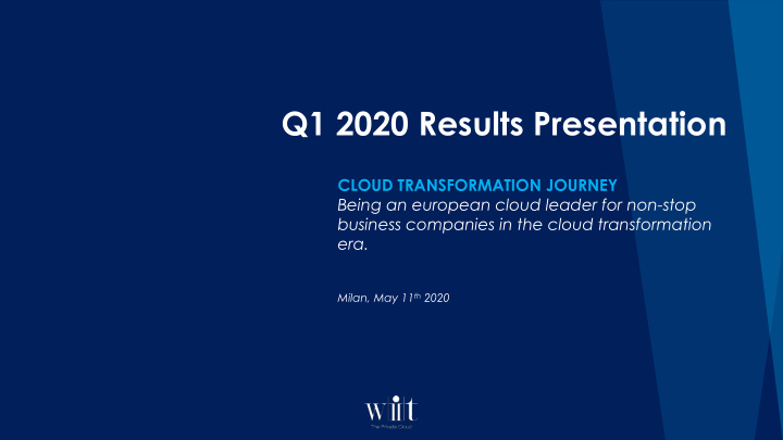q1 2020 results presentation