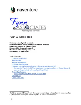 Fynn &amp; Associates Company name: Fynn &amp; Associates Hometown and country of company: