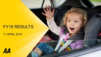 FY18 RESULTS  17 APRIL 2018  DEFINITIONS  The following definitions apply throughout    Trading