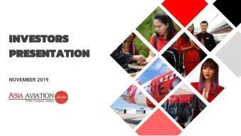 PRESENTATION  PRESENTATION  NOVEMBER 2019  LEG  LEGAL  AL DISC  DISCLAIMER  LAIMER  The