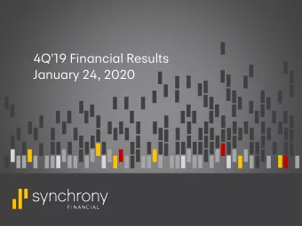 4Q'19 Financial Results  January 24, 2020  Disclaimers  Cautionary Statement Regarding