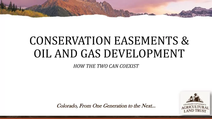 conservation easements