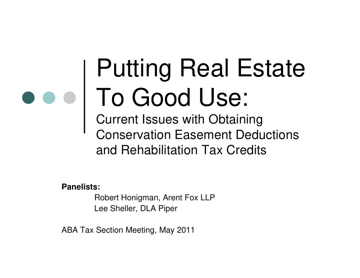 putting real estate to good use