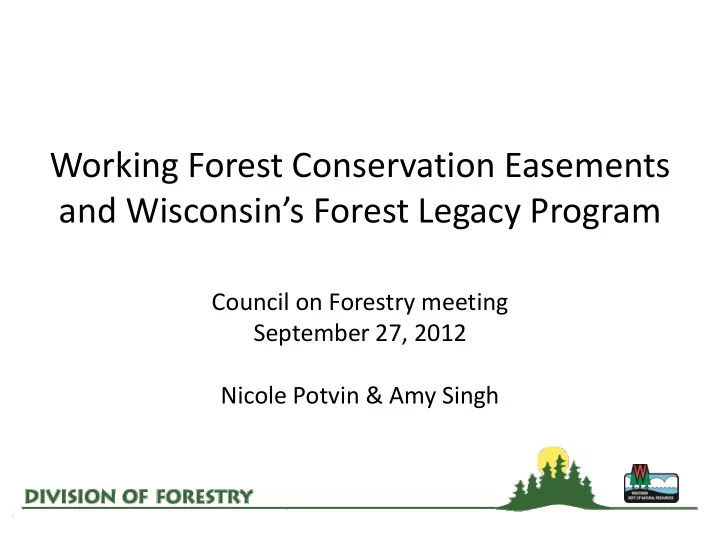 and wisconsin s forest legacy program