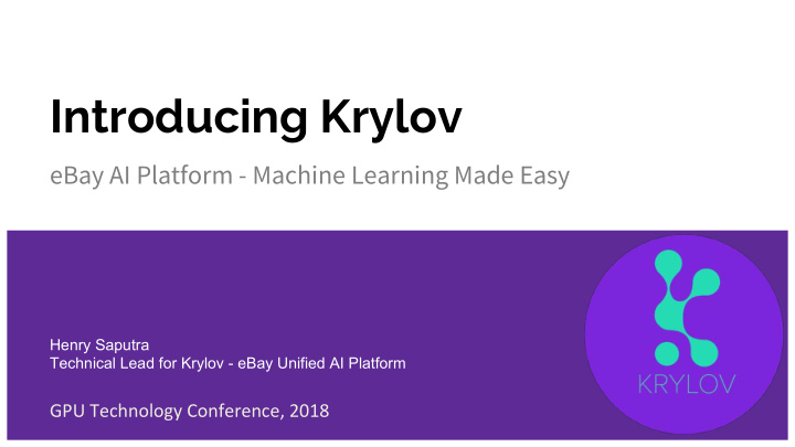 introducing krylov