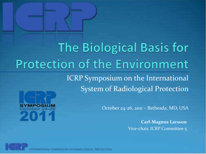 icrp symposium on the international system of