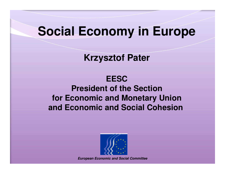 social economy in europe