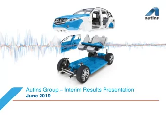 Autins Group  Interim Results Presentation  June 2019  Agenda    Introduction    Financial