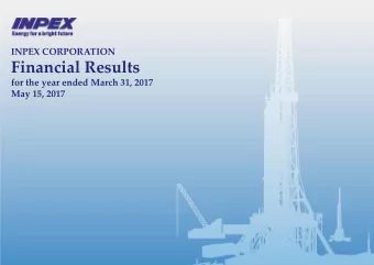 Financial Results  for the year ended March 31, 2017  May 15, 2017  Agenda  Corporate Overview