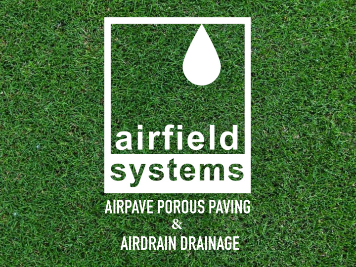 airpave porous paving airdrain drainage contents