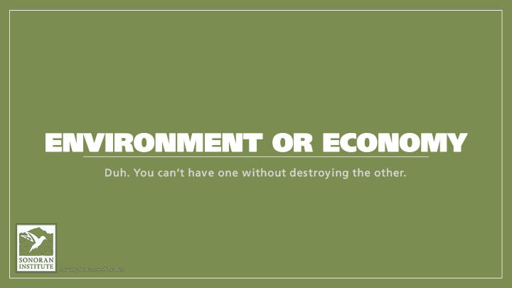 enviro environment o nment or economy r economy