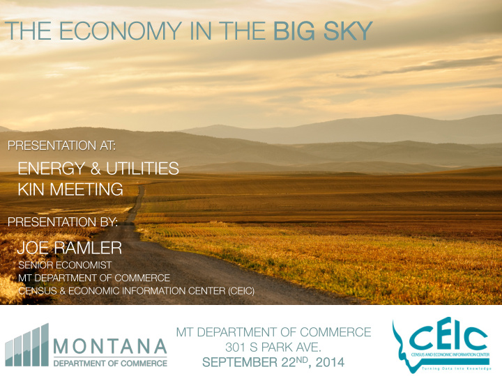 the economy in the bi big s g sky