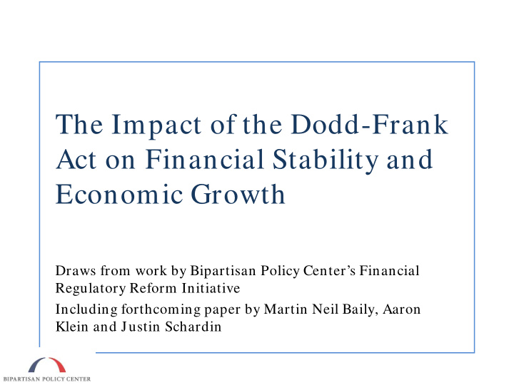 the impact of the dodd frank act on financial stability