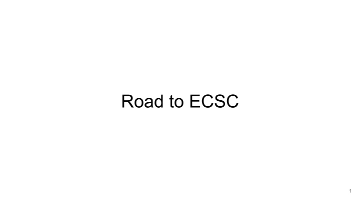 road to ecsc