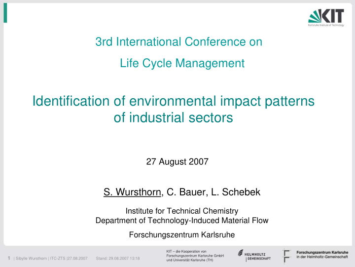 identification of environmental impact patterns of