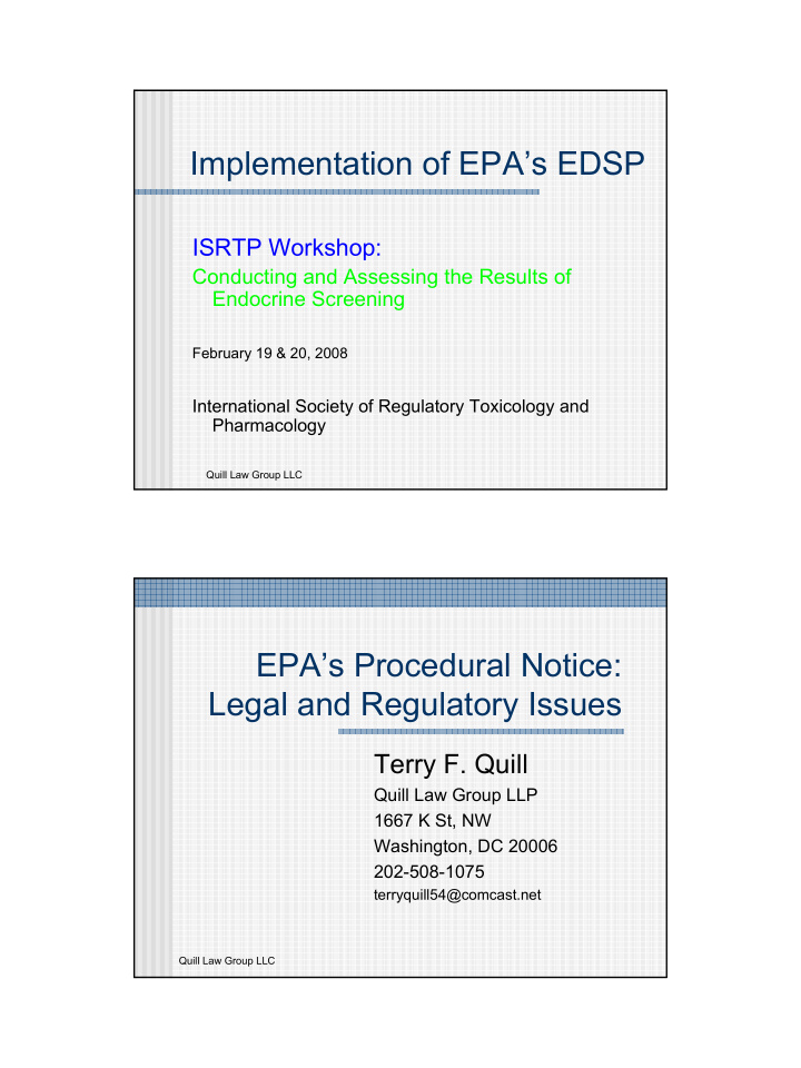 implementation of epa s edsp