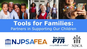 Tools for Families:  Partners in Supporting Our Children  Welcome Patricia Wright  President  of