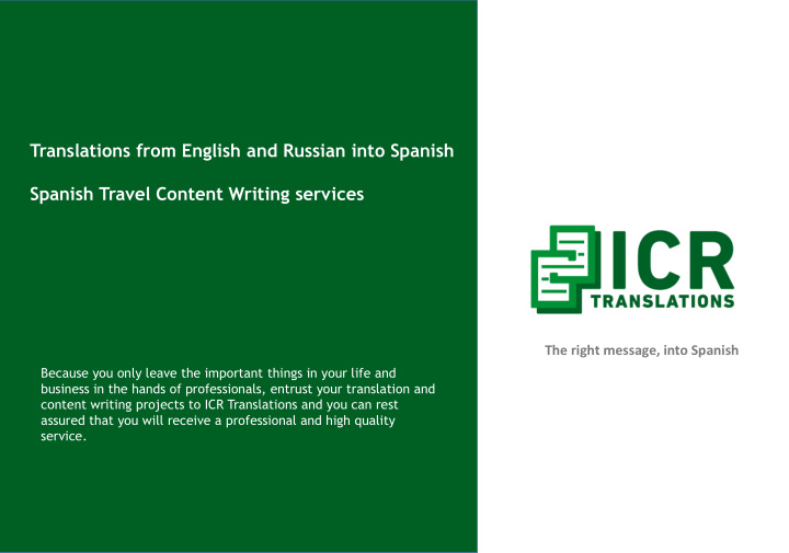 spanish travel content writing services