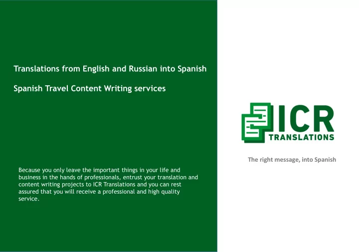 spanish travel content writing services