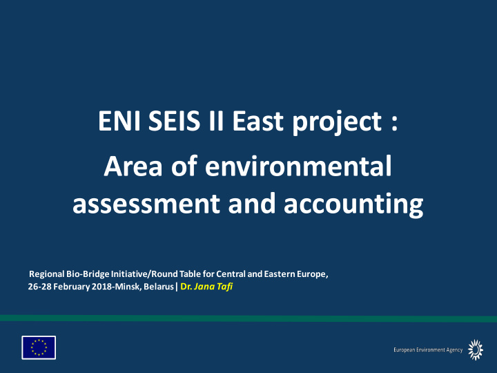 eni seis ii east project area of environmental