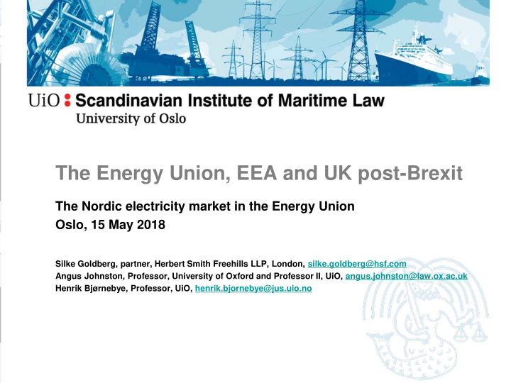 the energy union eea and uk post brexit