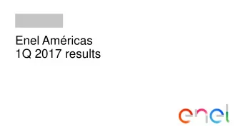Enel Amricas  1Q 2017 results  1Q 2017 results  Highlights of the period and recent events