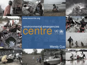 centre  Wendy Cue  environmental  emergencies centre  supporting preparedness for environmental