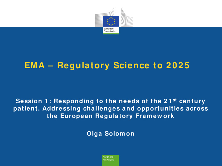 ema regulatory science to 2 0 2 5