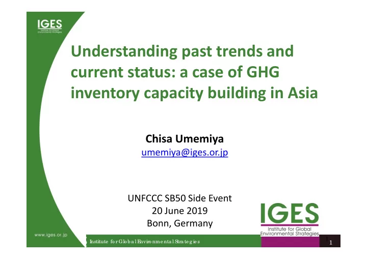 understanding past trends and current status a case of