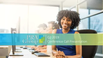 Q2 2019  Conference Call Presentation  1  Statements herein, other than statements of historical