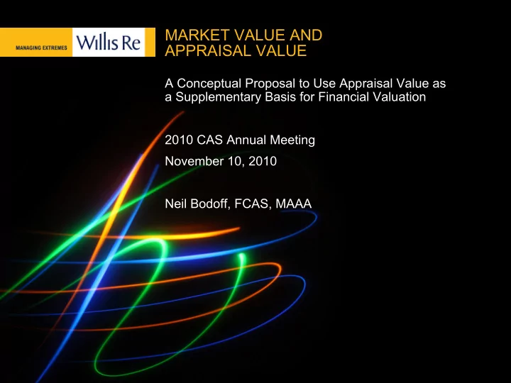 market value and appraisal value