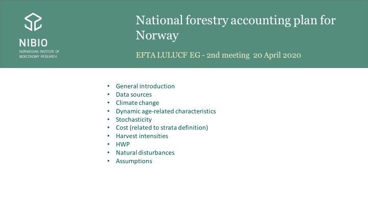 national forestry accounting plan for norway