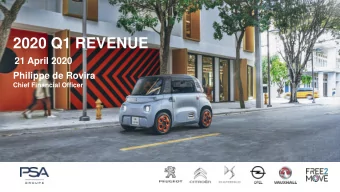 2020 Q1 REVENUE  21 April 2020  Philippe de Rovira  Chief Financial Officer  DISCLAIMER  This