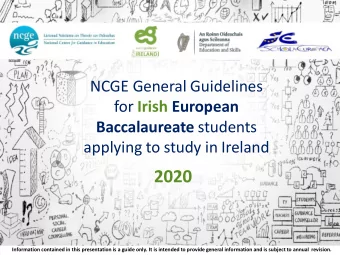 2020  1  Information contained in this presentation is a guide only. It is intended to provide